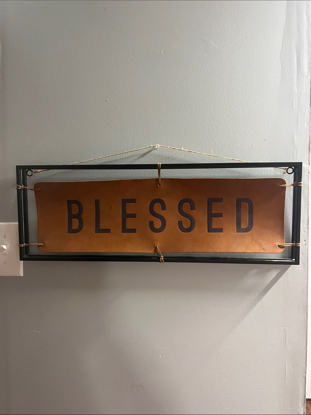 Blessed Wall Sign - Rustic Brown Metal Home Wall Decor